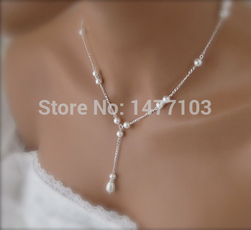 Fashion Silver Artificial Pearl Choker Necklace Jewelry Product Accessary Gift for Women