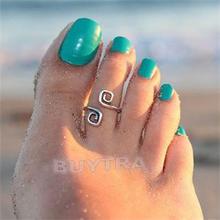 Women Lady Unique Retro Silver Plated Nice Toe Ring Foot Beach Jewelry Hot