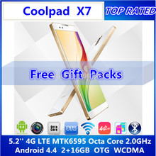 Original 5.2” Coolpad X7 Presale Phone LTE 4G MTK6595 Octa Core 2GB RAM 16GB ROM 13MP Back 8MP Front Camera Wifi Display OTG