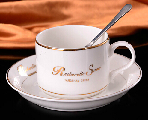 Creative bone china coffee cup set British tea coffee cup and saucer ceramic coffee cup