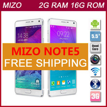 Unlocked cell phones Original MIZO NOTE5 MT6582 Quad Core MTK6592 5.5″ 13.0MP Camera Android smartphone NOTE3 NOTE4 Mobile phone