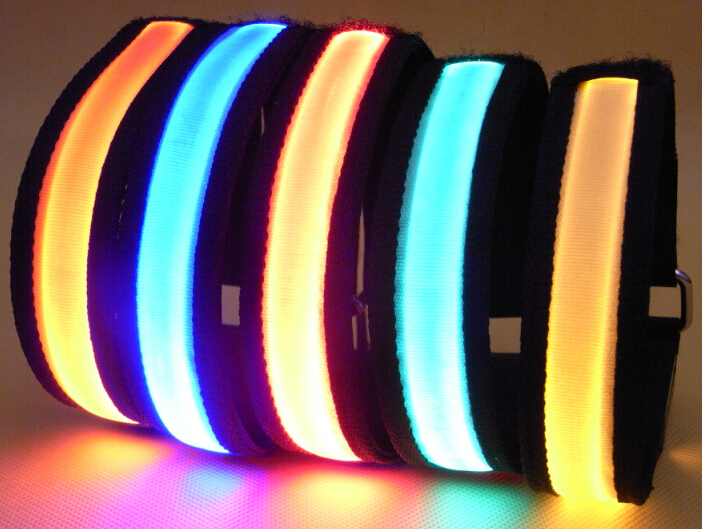 LED Flashing Reflective Glow Armband Belt Visible Hiking Jogging Biking safety led bands
