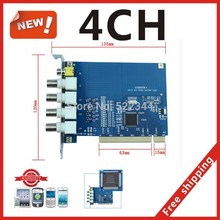H.264 видео / аудио DVR карта 120 кадр./сек. 4CH hannels видеонаблюдения карты захвата PCI совместимость с бесплатная доставка