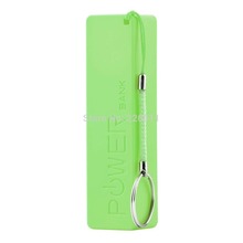 1Pcs  Green  Key Chain Mobile Power Bank USB 18650 Battery Charger  for iPhone for HTC for Samsung for MP3 Fit for Smartphone
