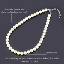 Pearl Necklace 2015 New Items Trendy Fashion Jewelry Wholesale Resizable Black White Pearl Choker Necklaces Women