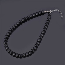 Pearl Necklace 2015 New Items Trendy Fashion Jewelry Wholesale Resizable Black White Pearl Choker Necklaces Women