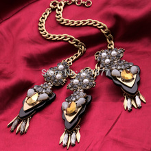 Exaggerated Big Resin Stone Pendants Vintage Jewlery Statement Necklace Choker Dress Accessories for Women Bijoux Bijuterias