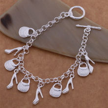Luxury 925 silver Sexy bracelet for young ladies party wedding dressing web fashion jewelrys with High