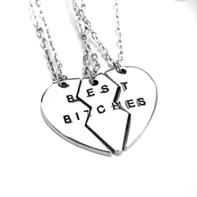 New Style Fashion Broken Heart 3 Parts Gold Best Bitches Necklaces Pendants Jewelry For Women Best