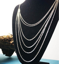 Hot Fashion Jewelry Vintage Retro Style Silver 7 Layer Long Tassel Pendant Necklace Sweater Chain Free