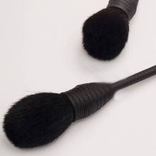 Free Shipping 1pc Black Pro Cosmetic Goat Hair Makeup Rattan Brush Blusher Face Powder Foundation