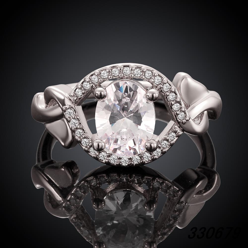 2015 new brand design cz diamond ring 18k gold plated crystal Rhinestone wedding rings for women
