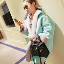 2015 Full Sleeve Winter Open Stitch Fur Jackets European And American Women s Fashion Streetwear Desigual