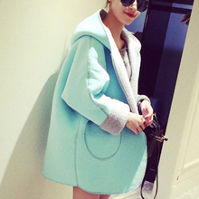 2015 Full Sleeve Winter Open Stitch Fur Jackets European And American Women s Fashion Streetwear Desigual