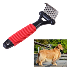 New Design Pet Dog Cat Long Thick Hair Fur Shedding Remove Grooming Rake Comb Brush NIVE