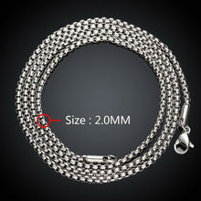 316L Titanium steel necklace 2 mm wide necklace long link chain 2015 New necklace Men jewelry wholesale free shipping GC008