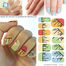 KH003A Water Transfer Foil Nails Art Sticker Cartoon Element Design Manicure Decals Harajuku Fingernails Wraps Decor Cheap