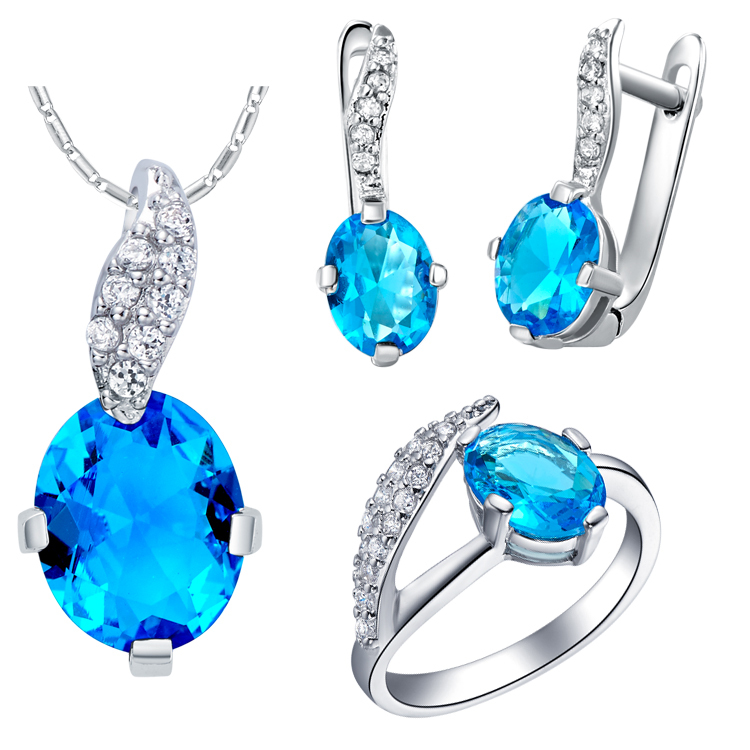 Leaf-Cheap-Fashion-Jewelry-Sets-Blue-Ring-Crystal-Earrings-Bijuterias ...