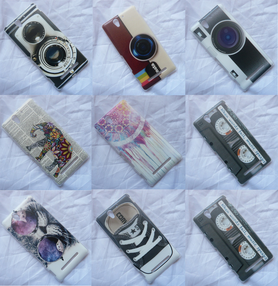 Popular Modern Camera Wonderful Pattern Cover Case For Sony Xperia C3 C3 Dual Xperia C3 Pattern