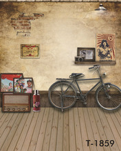 3x6m (about 10ft*20ft) photography backdrops photo studio photographic background a photograph old wall bicycle t-1859