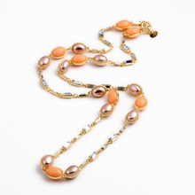 Wholesale Simulation Pearls Luxurious Necklace Long Chain Bijuterias Collier Women Fashion Jewlery