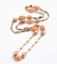 Wholesale Simulation Pearls Luxurious Necklace Long Chain Bijuterias Collier Women Fashion Jewlery