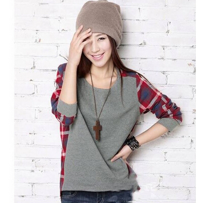 2015 New Spring Autumn Printed T Shirt Women Casual wear Long Sleeve Plus Size Tops Slim