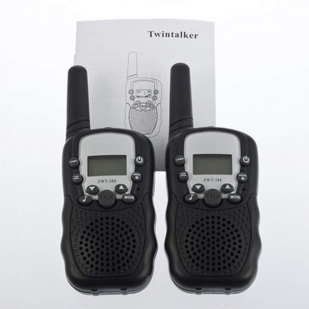 1pair 0 5W UHF Auto Multi Channels 2 Way Radios Mini Walkie Talkie Travel T 388