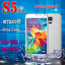 NEW Dustproof waterproof S5 Phone MTK6592 Octa Core Ram 2GB Rom 32GB 1.7GHz Android 4.4.2 OS MTK6582 Quad Core G900 i9600 Phone