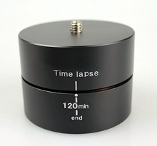 Free Shipping120minutes New 1/4″ 360 Degrees Panning Rotating Time Lapse Stabilizer Tripod Adapter for Gopro DSLR Digital Camera