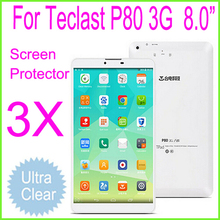 3x High Quality Clear Screen Protector Protective Film For Teclast P80 3G Octa Core Tablet PC 8inch Wholesales Free Shipping