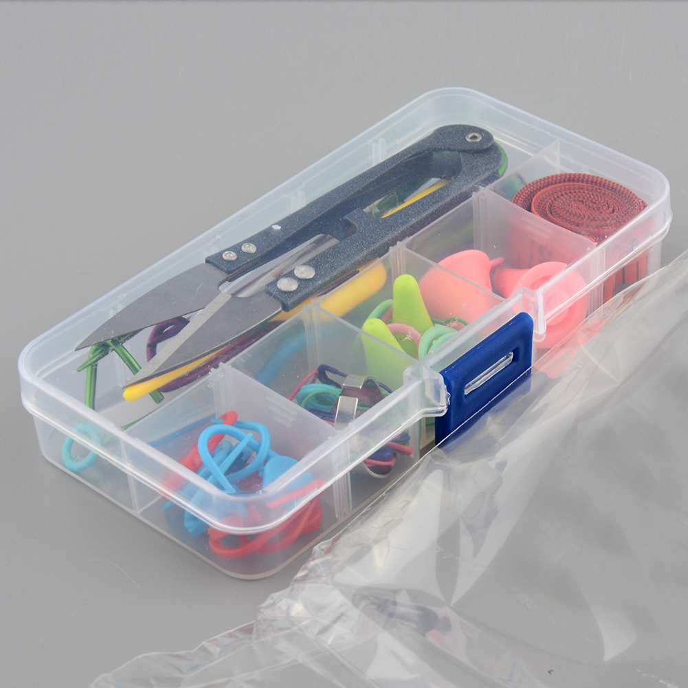 Home DIY Knitting Tools Crochet Yarn Hook Stitch Weave Accessories Supplies With Case Box Knit Kit