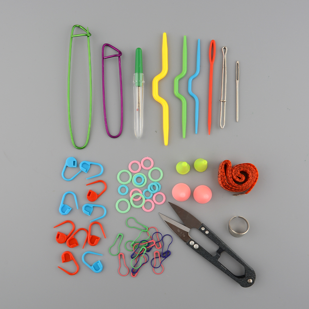 Home DIY Knitting Tools Crochet Yarn Hook Stitch Weave Accessories Supplies With Case Box Knit Kit