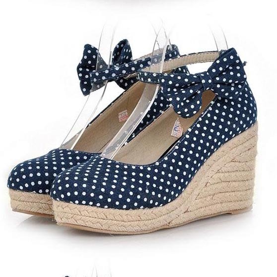 Fashion Color Block Patchwork Wedge Shoes For Women New 2015 High ...
