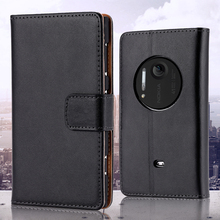 For Lumia 1020 Genuine Leather Case Stand Wallet Flip Mobile Phone Case Cover For Nokia Lumia 1020 With Card Slots Brand New