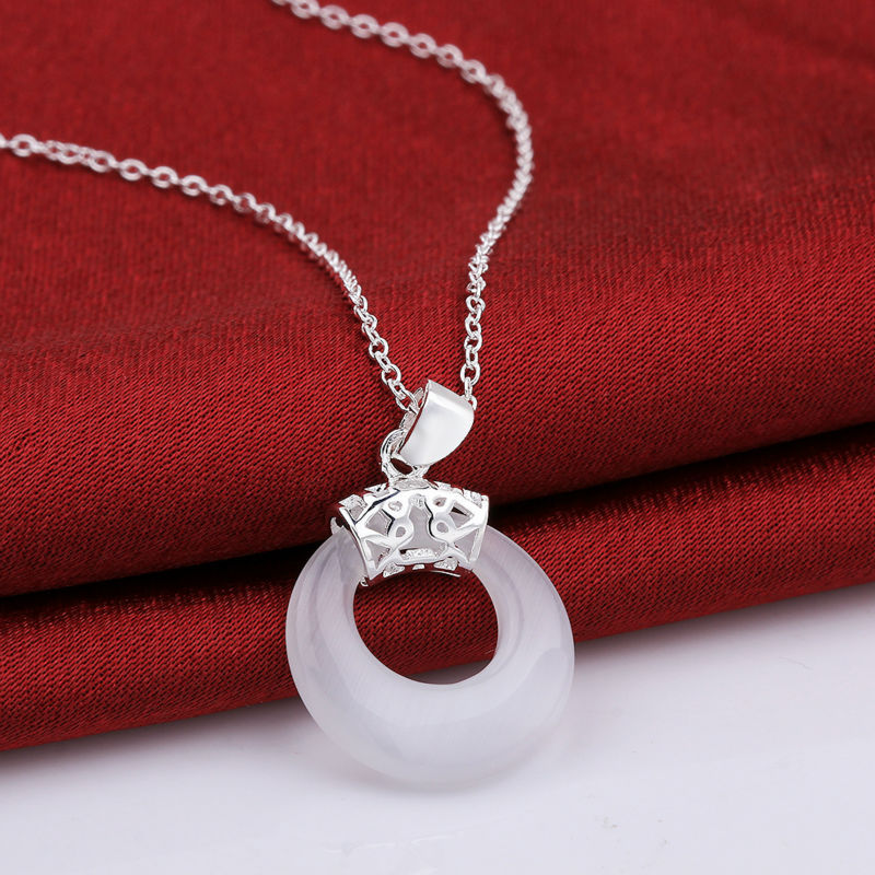 Beautiful Opal Necklace Lowest Wholesale 925 Silver Fashion Jewelry 925 Silver Pendant Necklace Factory Lowest Price