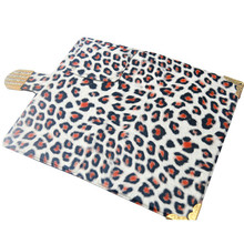 Luxury Bling Leopard Print Wildlife Leather Wallet Flip Stand Universal Case for BlackBerry P9983