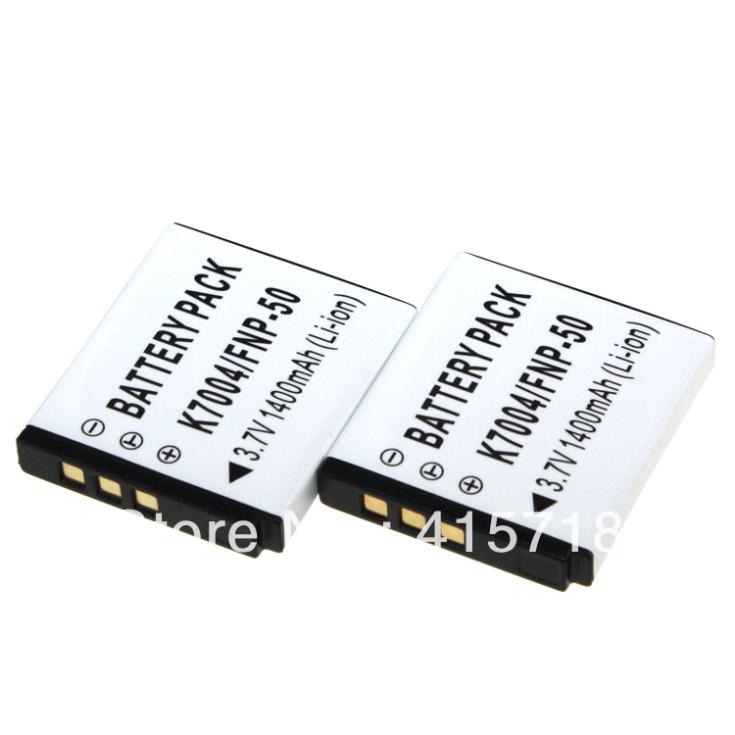 New Accessories Parts 2PCS 3 7 V 1400mAh NP 50 NP50 rechargeable Camera Battery for Fujifilm