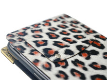 Luxury Bling Leopard Print Wildlife Leather Wallet Flip Stand Universal Case for BlackBerry Q5