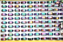 12Pcs 17mm-21mm Wholesale Mixed Lots Jewellry Stainless Steel Finger Rings