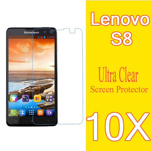 10X New Lenovo S8 CLEAR LCD Screen Protector High Clear Phone Screen Film Lenovo S8 S898T
