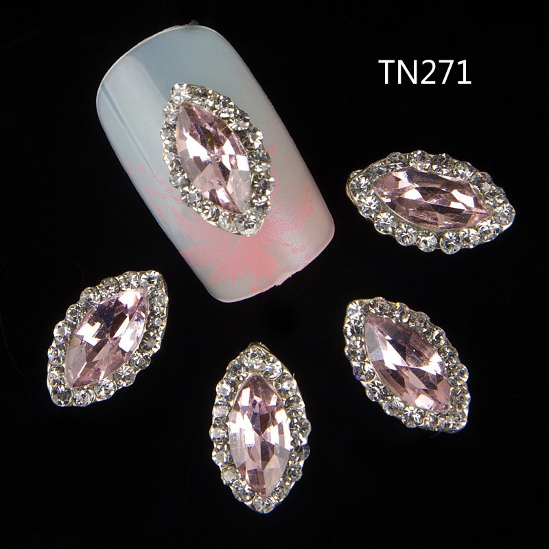 10pc Glitter Rhinestones 3d Metal Alloy Nail Art Decorations New Arrive Alloy Nail Charms Jewelry on