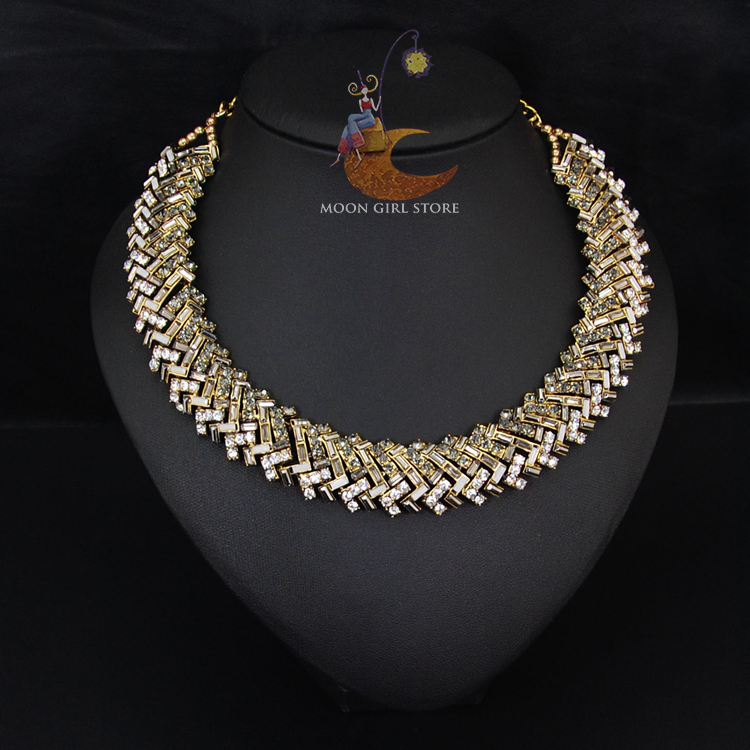 -brand-Costume-Jewelry-fashion-women-za-Crystal-gem-chokers-Necklaces ...