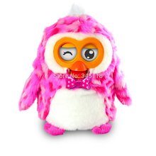 Hibou Smart Electronic Pet Owl Interact with Tablet or Smartphone Repeat Talking Singing and Dancing Animal Plush Toys for Kids