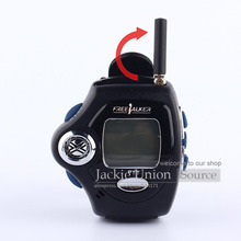 Fashion Black 2pcs Pair Portable Digital Two 2 Way Free Talker Walkie Talkie Radio Wrist Watch
