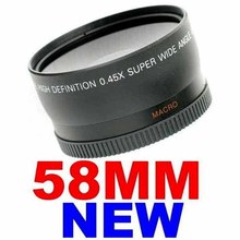 Neewer High Quality 58mm 0.45X Super Wide Angle camera Lens for Canon EOS 60D 1100D 550D 700D 600D 500D kit + Lens Bag included