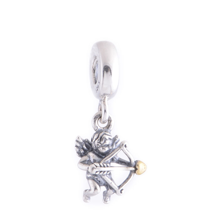 New 2014 Cupid Charms Silver 925 Sterling Pendants For Jewelry Making Angel Design LW345