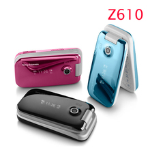 Z610 Original Sony Ericsson Z610 Z610i Mobile Phone Flip Unlocked Cellphone Pink Gift One year warranty
