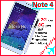 Perfect Note 4 note4 Phone MTK6592 N9100 5.7 inch IPS HD MTK6582 Quad core MT6582 RAM 1G Android 4.4 3G WCDMA