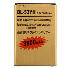 BL-53YH 3800mAh High Capacity Gold Business Battery for LG G3 / D855 / VS985 / D830 / D851 / F400 / D850